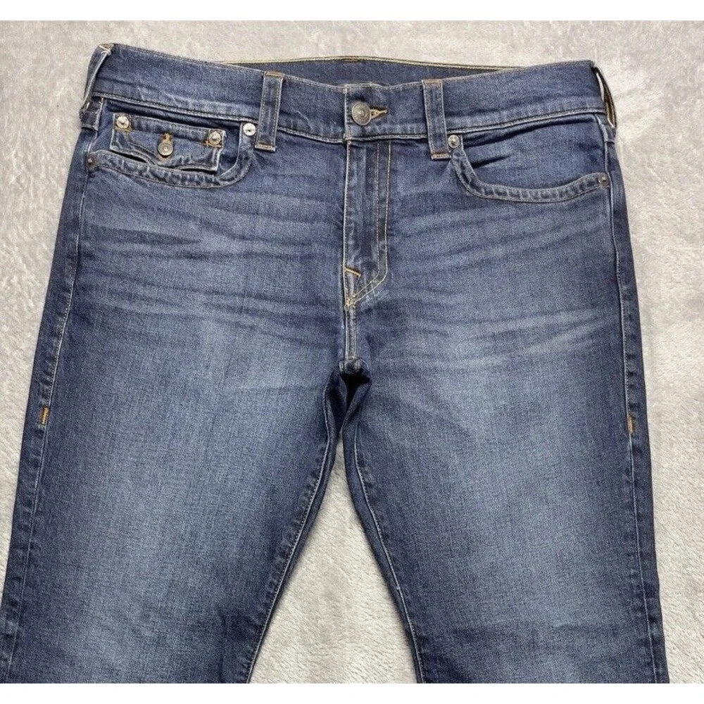 True Religion Ricky With Flap Men's Straigh Leg Denim Jeans Size 36x32